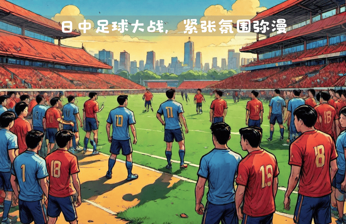 足球比赛场上战况激烈，球迷情绪高涨